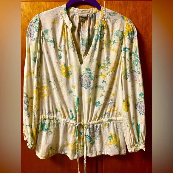 A New Day Floral Print Peplum Blouse size medium - Picture 2 of 10